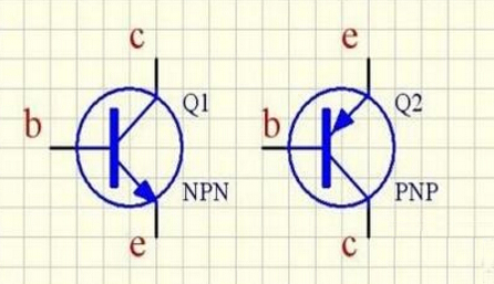 NPN和PNP型三极管的原理图与各个引脚介绍