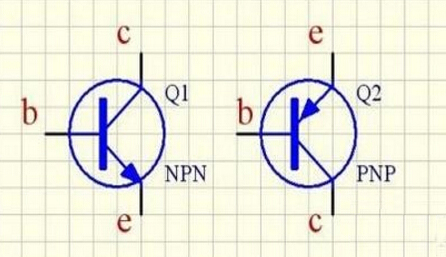 NPN和PNP型三极管的原理图与各个引脚介绍