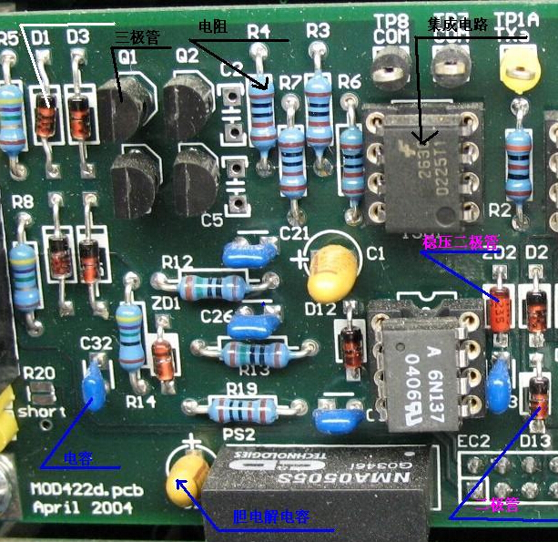 电路板上的电子元件